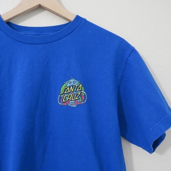 Blue Santa Cruz Graphic Tee Robotic Tech Crewneck Short Sleeve Casual‎ - Picture 3 of 6